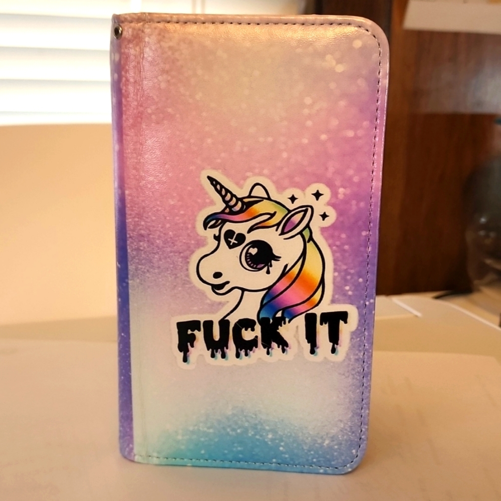 Vulgar Unicorn Wallet Phone Case